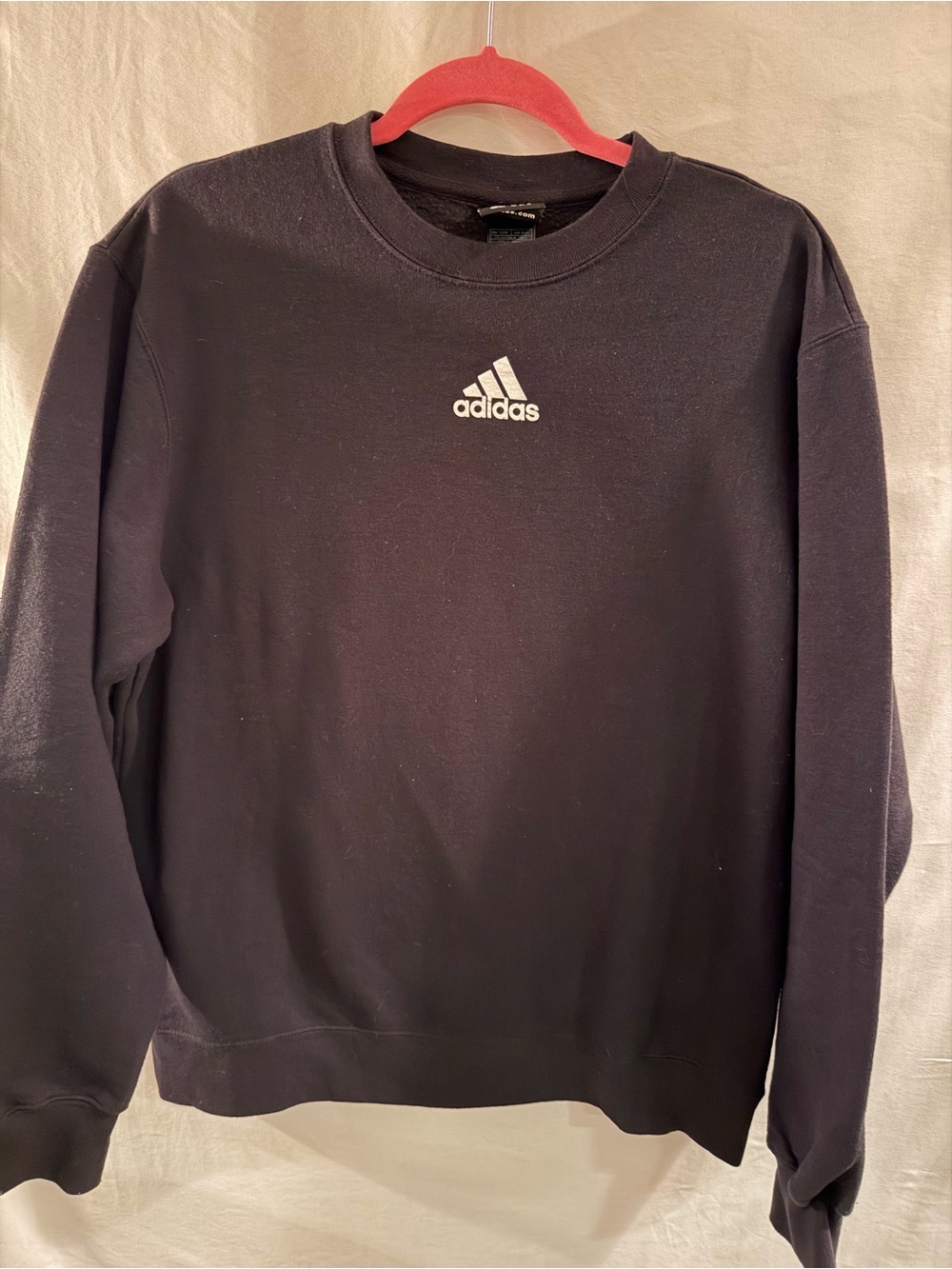 adidas Black Crewneck Sweatshirt with White Logo